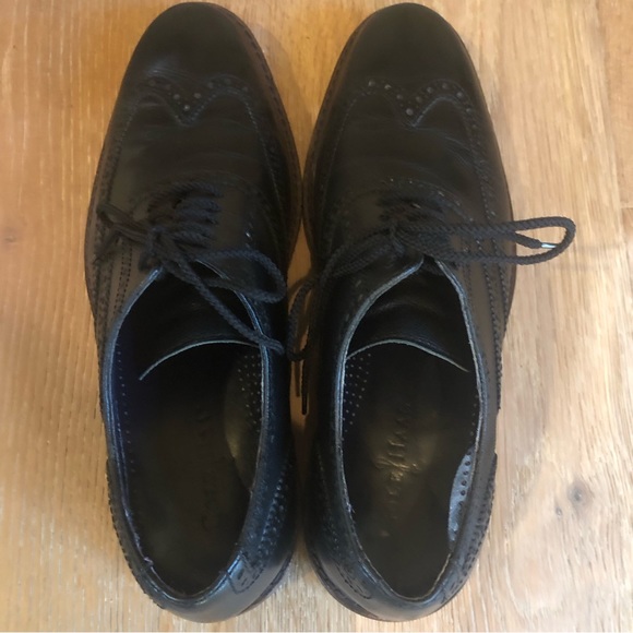 COLE HAAN Pebbled Oxford Brogue Wingtip Black shoes sz 11 price firm! main image 6